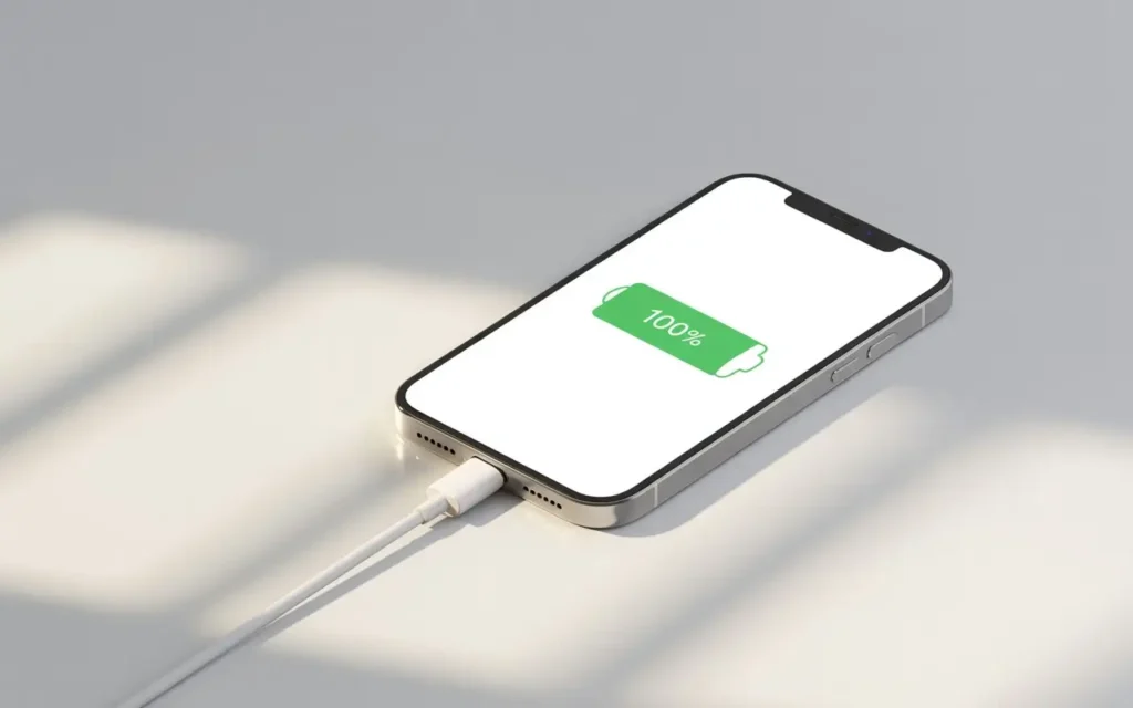 Pode deixar o iPhone carregar até 100?