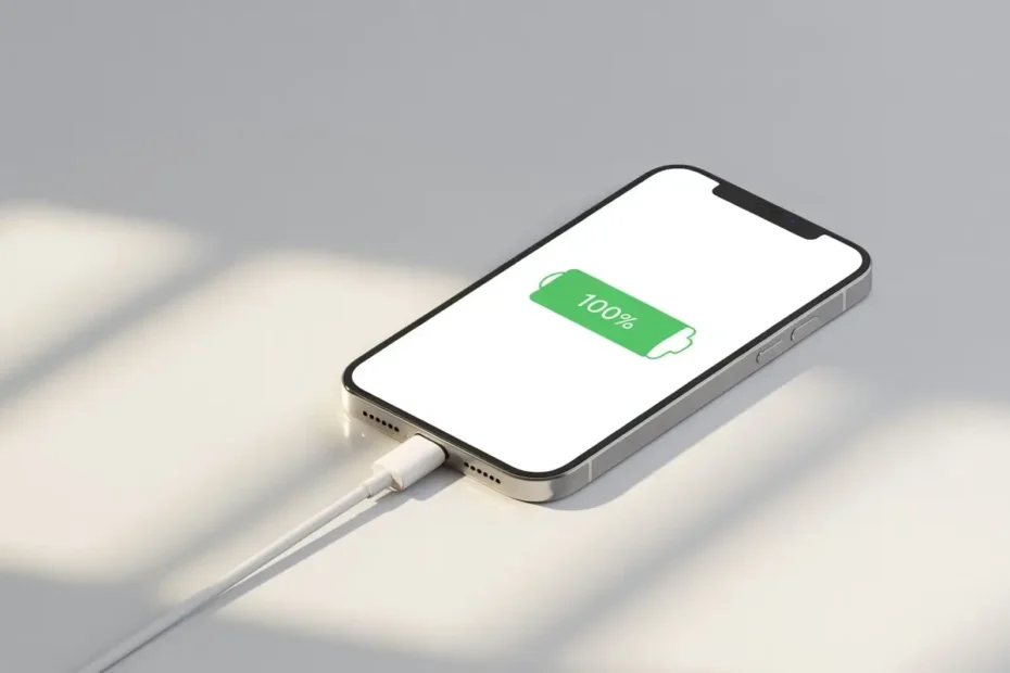 Pode deixar o iPhone carregar até 100?